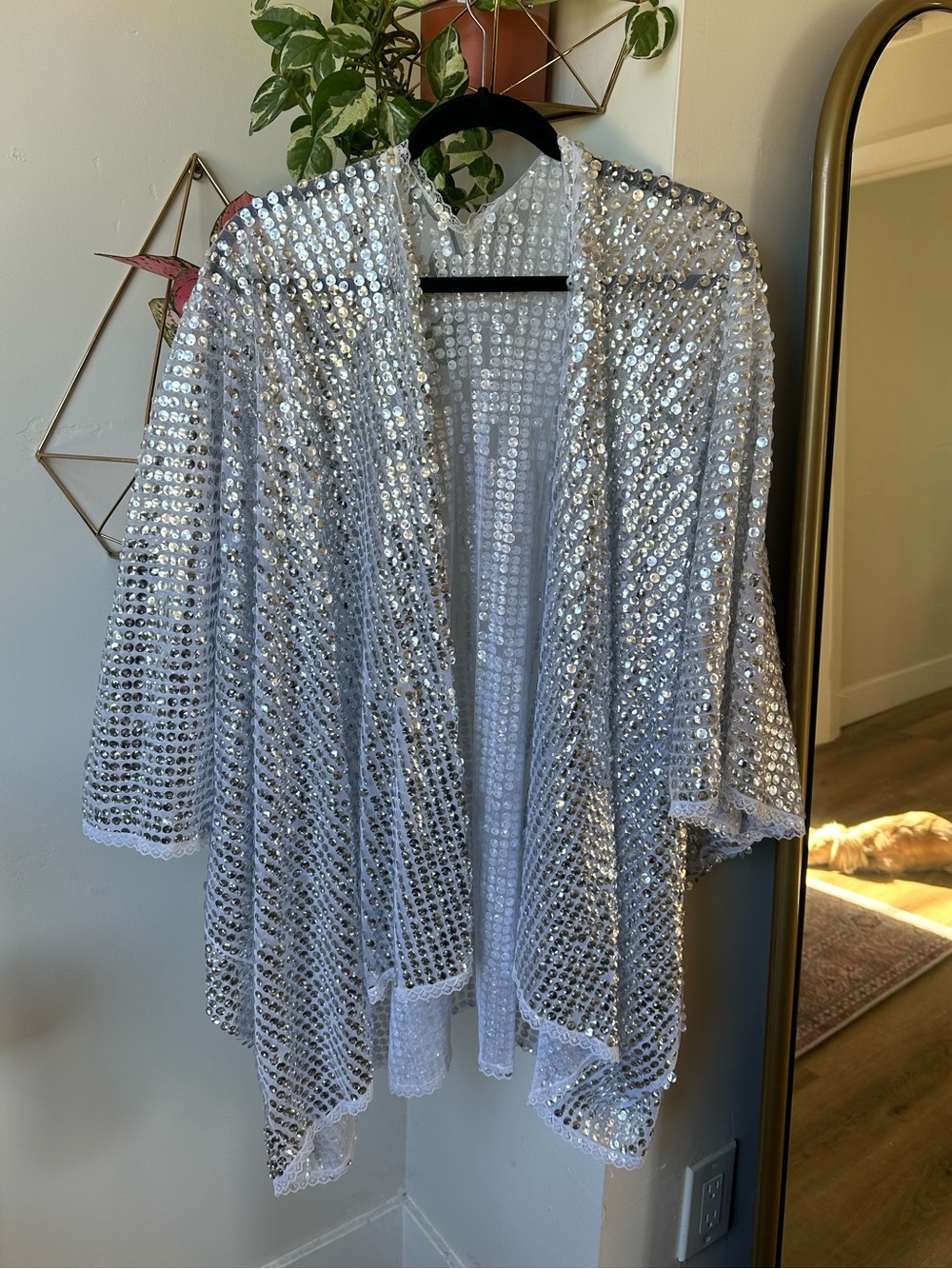 The Lumi Shop Silver Sequin kimono